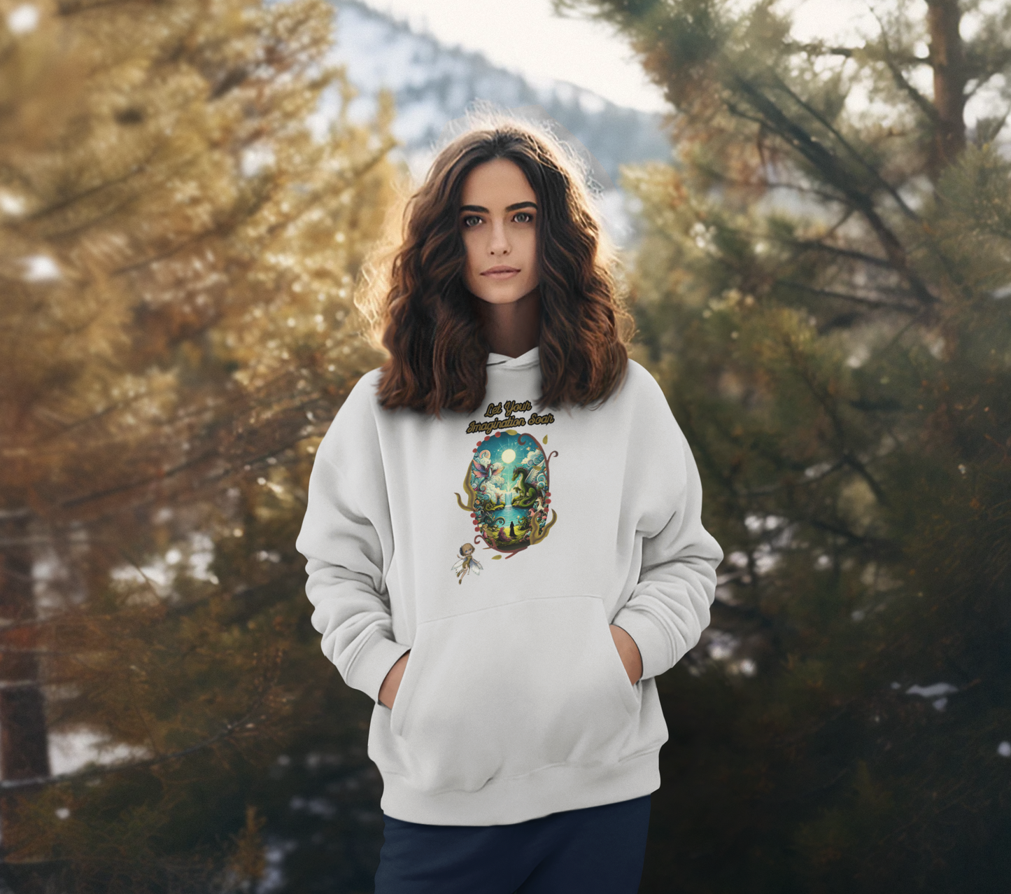 Let Your Imagination Soar – Enchanted Fantasy Art Unisex Hoodie