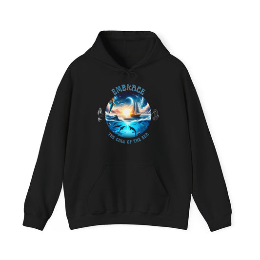 Embrace the Call of the Sea – Nautical Sailing Graphic Unisex Hoodie
