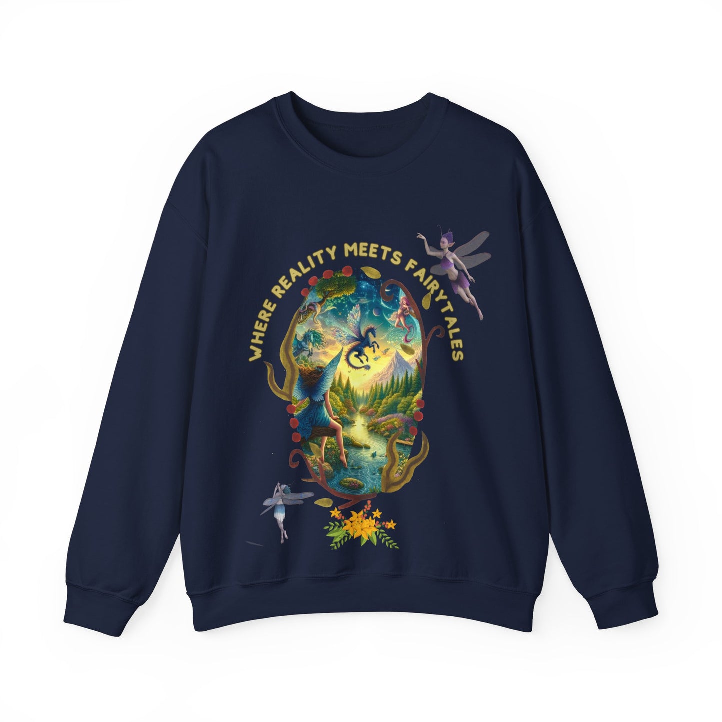 Where Reality Meets Fairytales – Magical Nature Fantasy Unisex Sweatshirt