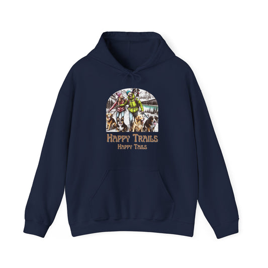 Happy Trails Happy Tails – Hiking Dog Graphic Unisex Hoodie