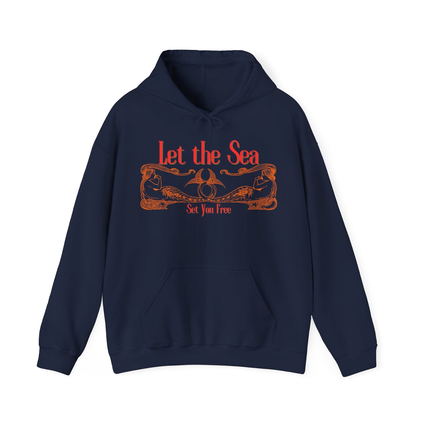 Let the Sea Set You Free – Nautical Mermaid Graphic Unisex Hoodie