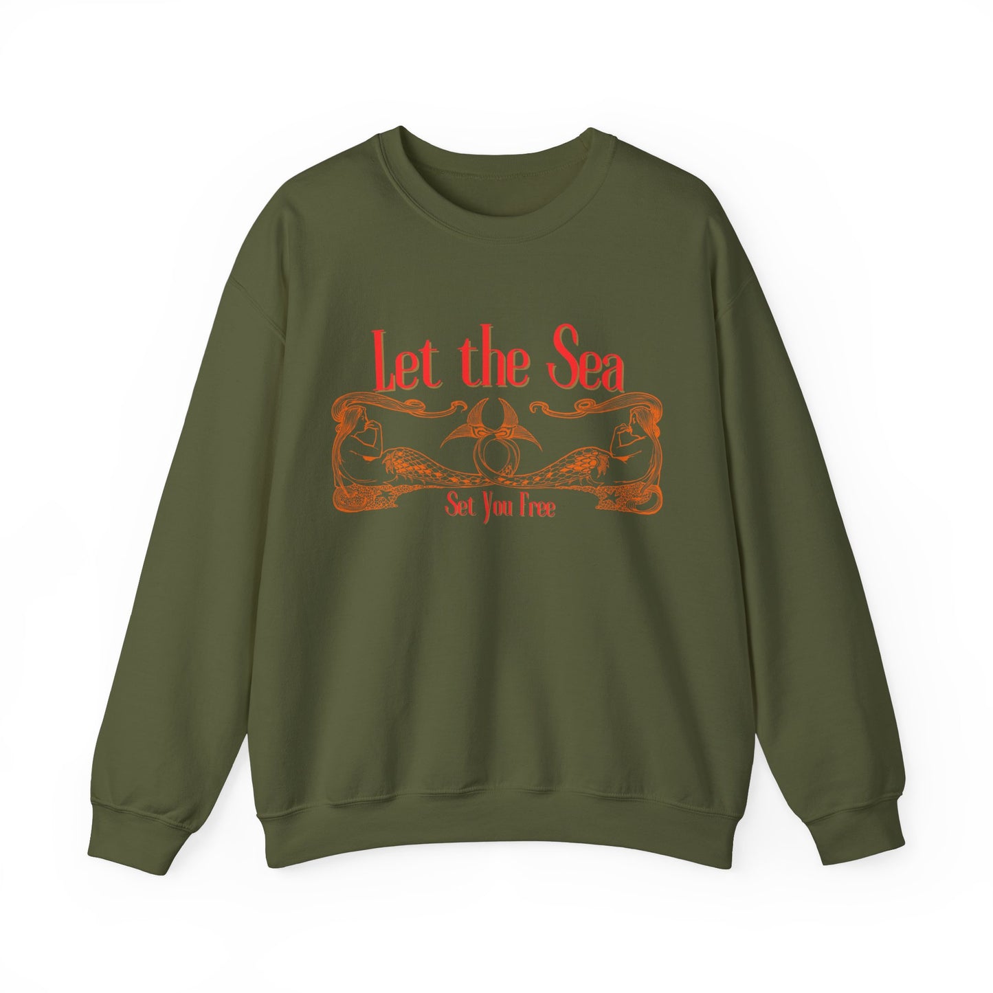 Let the Sea Set You Free – Nautical Mermaid Graphic Unisex Sweatshirt