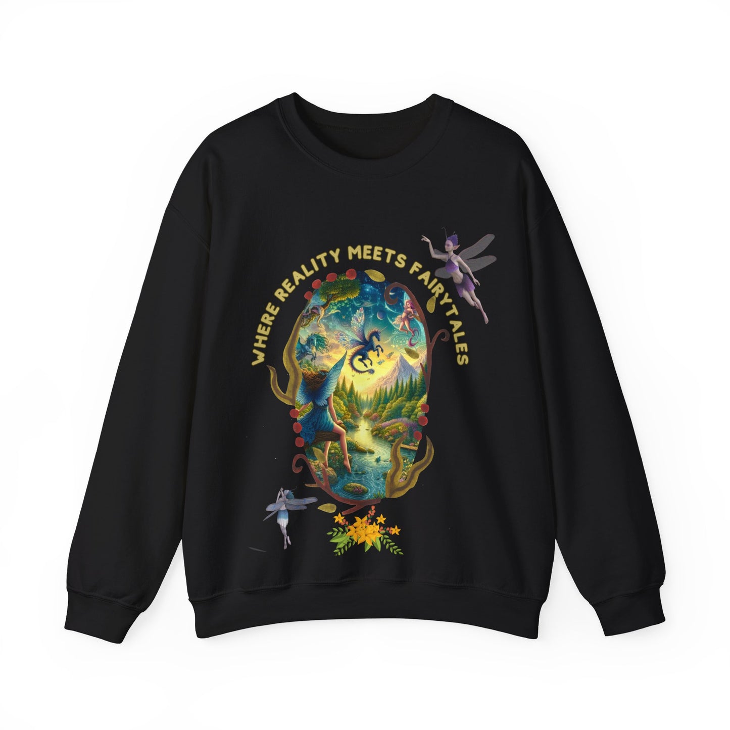 Where Reality Meets Fairytales – Magical Nature Fantasy Unisex Sweatshirt