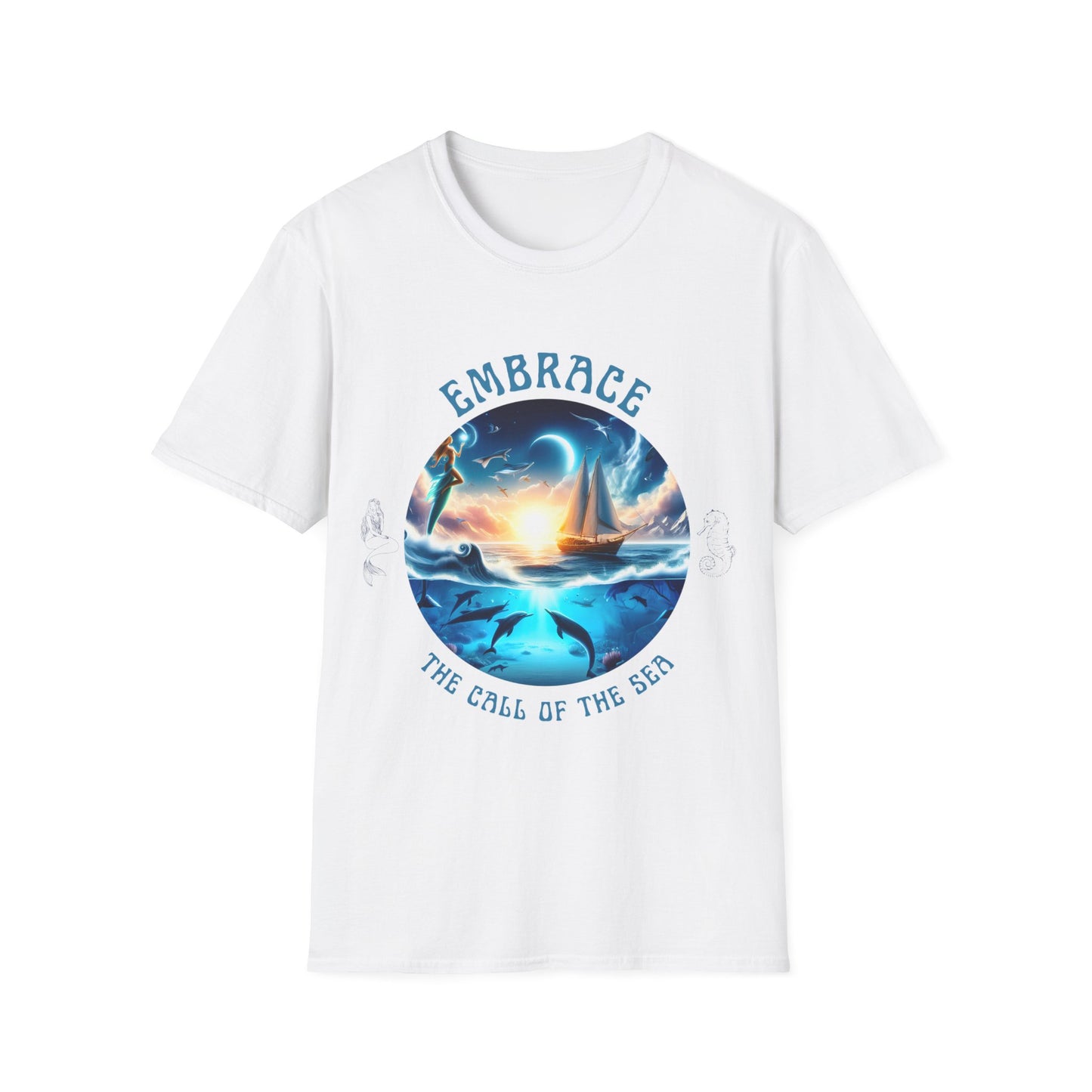 Embrace the Call of the Sea – Nautical Sailing Graphic Unisex T-Shirt