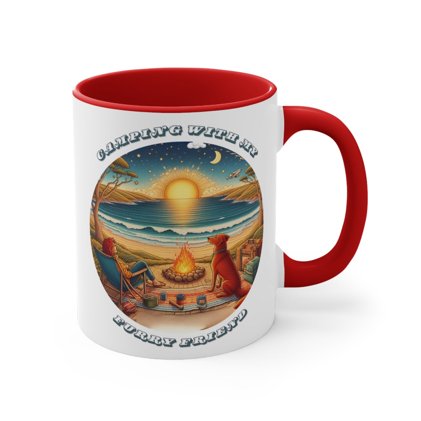 Camping With My Furry Friend – Dog Lover Camping Ceramic Mug