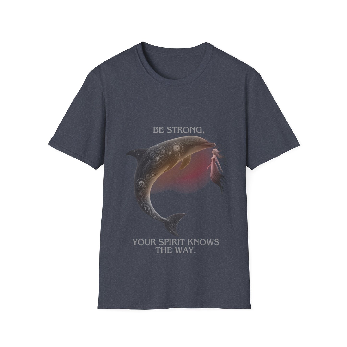 Be Strong, Your Spirit Knows the Way – Aboriginal Inspired Dolphin Art Unisex T-Shirt