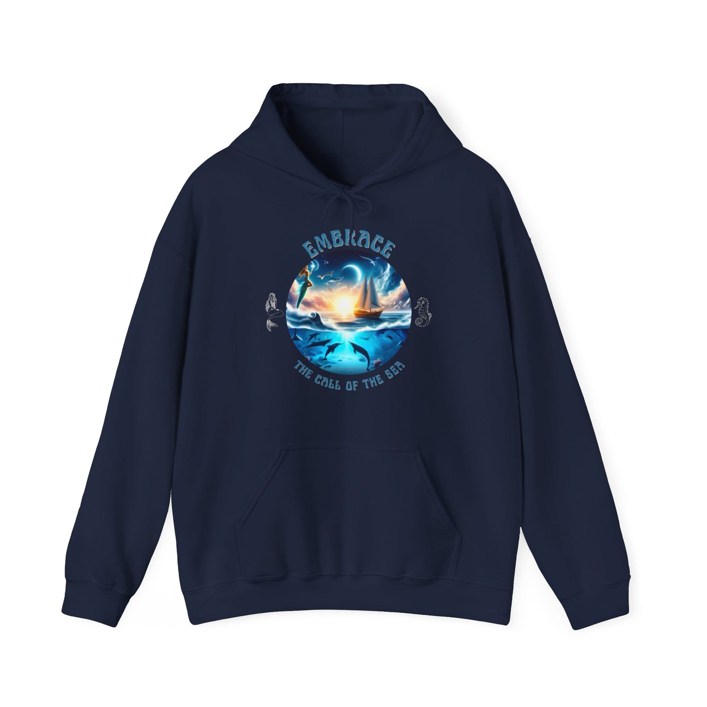 Embrace the Call of the Sea – Nautical Sailing Graphic Unisex Hoodie