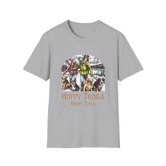 Happy Trails Happy Tails – Hiking Dog Graphic Unisex T-Shirt