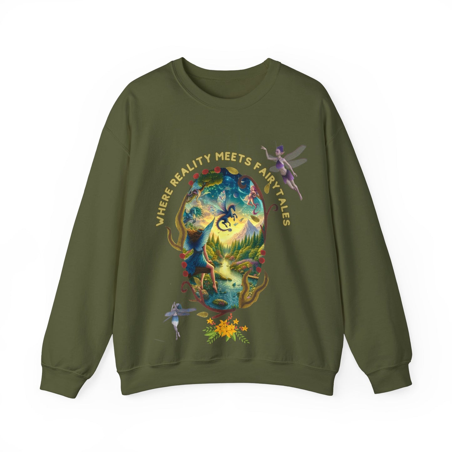 Where Reality Meets Fairytales – Magical Nature Fantasy Unisex Sweatshirt