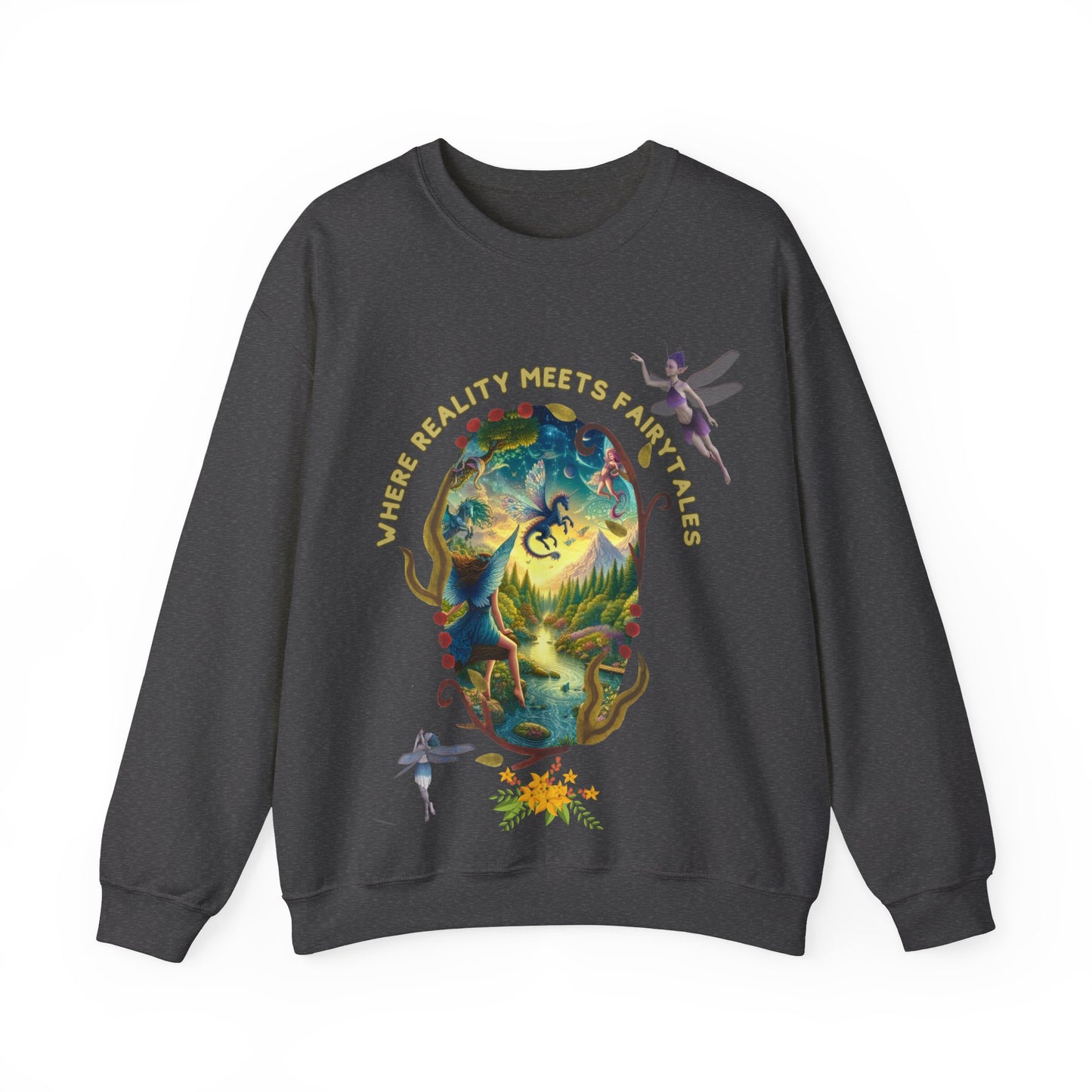 Where Reality Meets Fairytales – Magical Nature Fantasy Unisex Sweatshirt