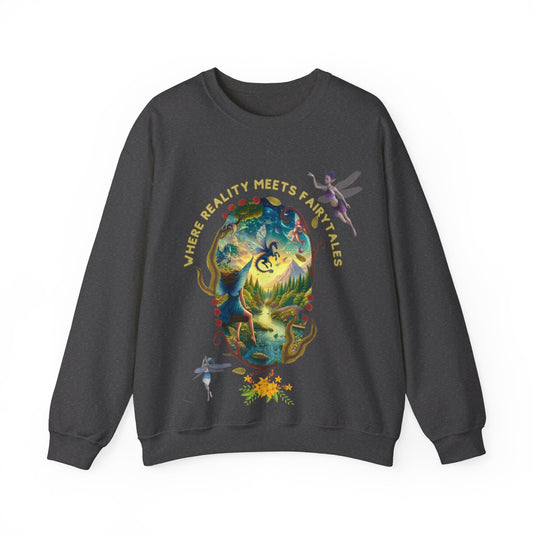 Where Reality Meets Fairytales – Magical Nature Fantasy Unisex Sweatshirt