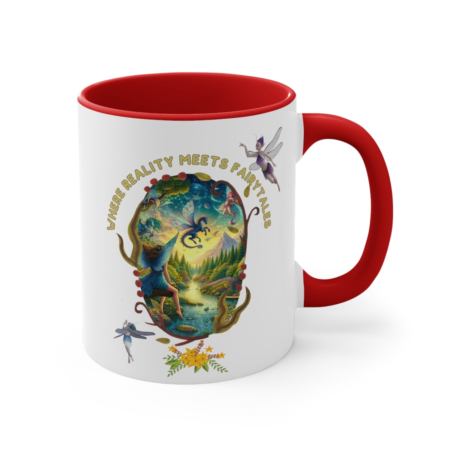 Where Reality Meets Fairytales – Fantasy Mug | Magical Graphic Coffee Mug
