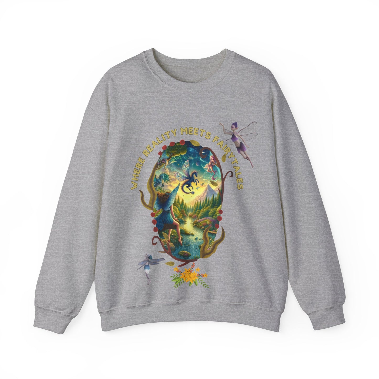 Where Reality Meets Fairytales – Magical Nature Fantasy Unisex Sweatshirt