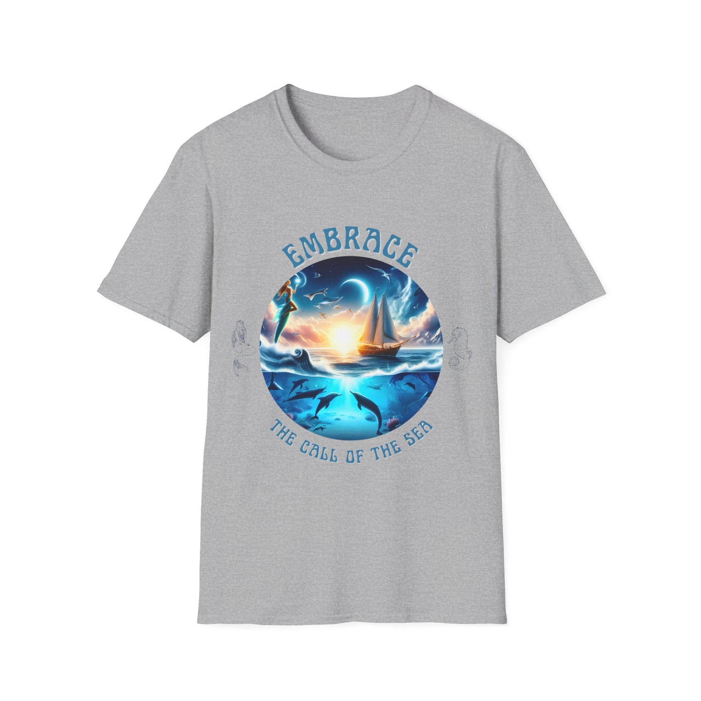 Embrace the Call of the Sea – Nautical Sailing Graphic Unisex T-Shirt