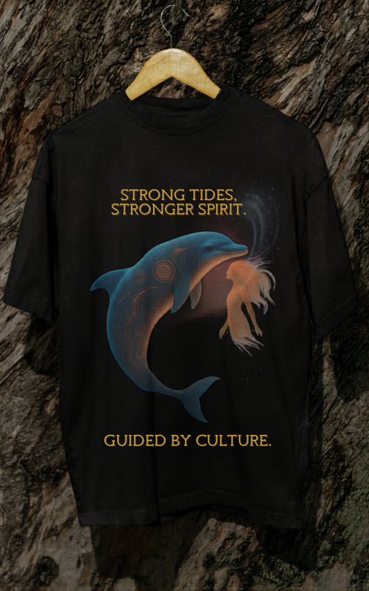 Strong Tides, Stronger Spirit – Aboriginal Dolphin Spirit Unisex T-Shirt